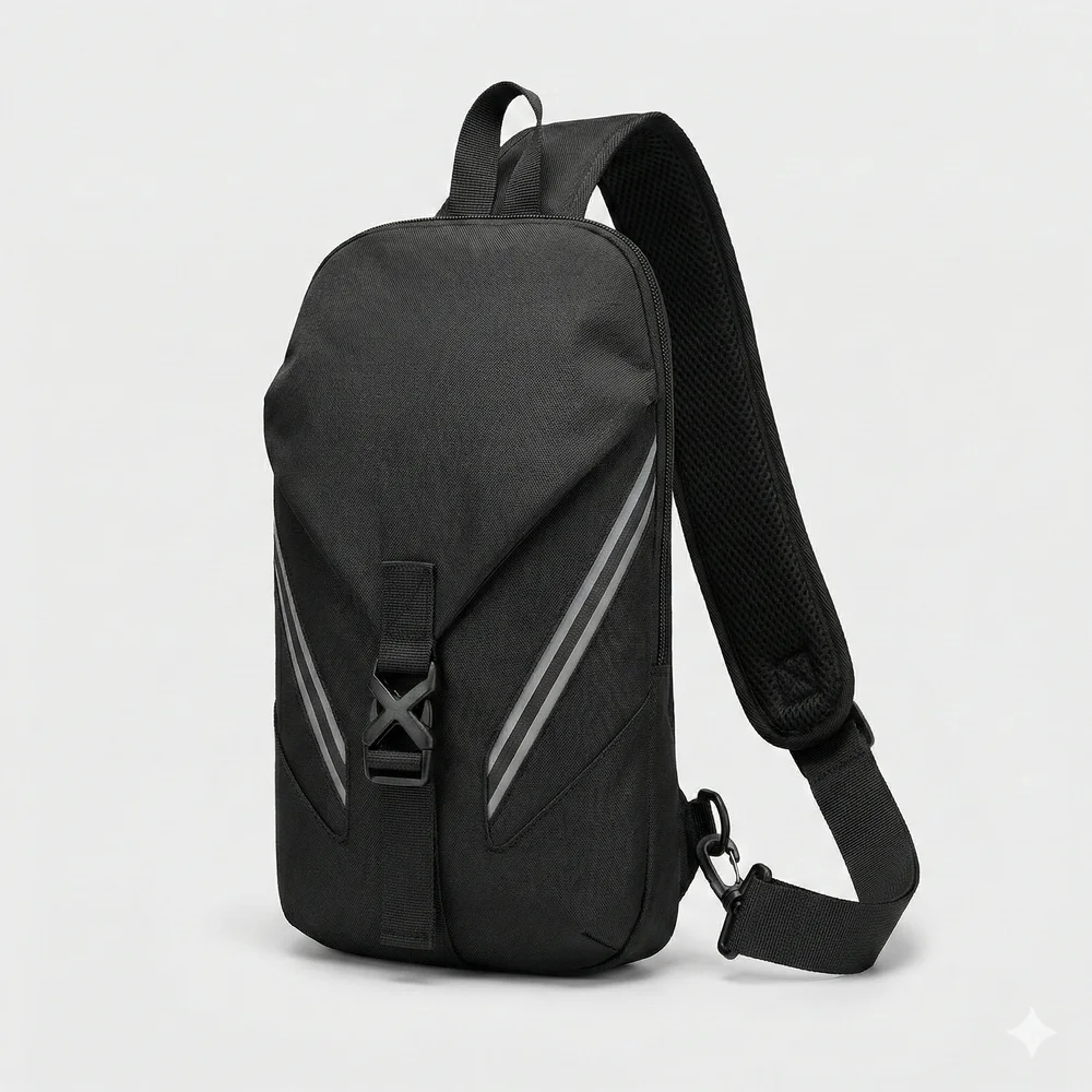 Black Mens Backpack Modern
